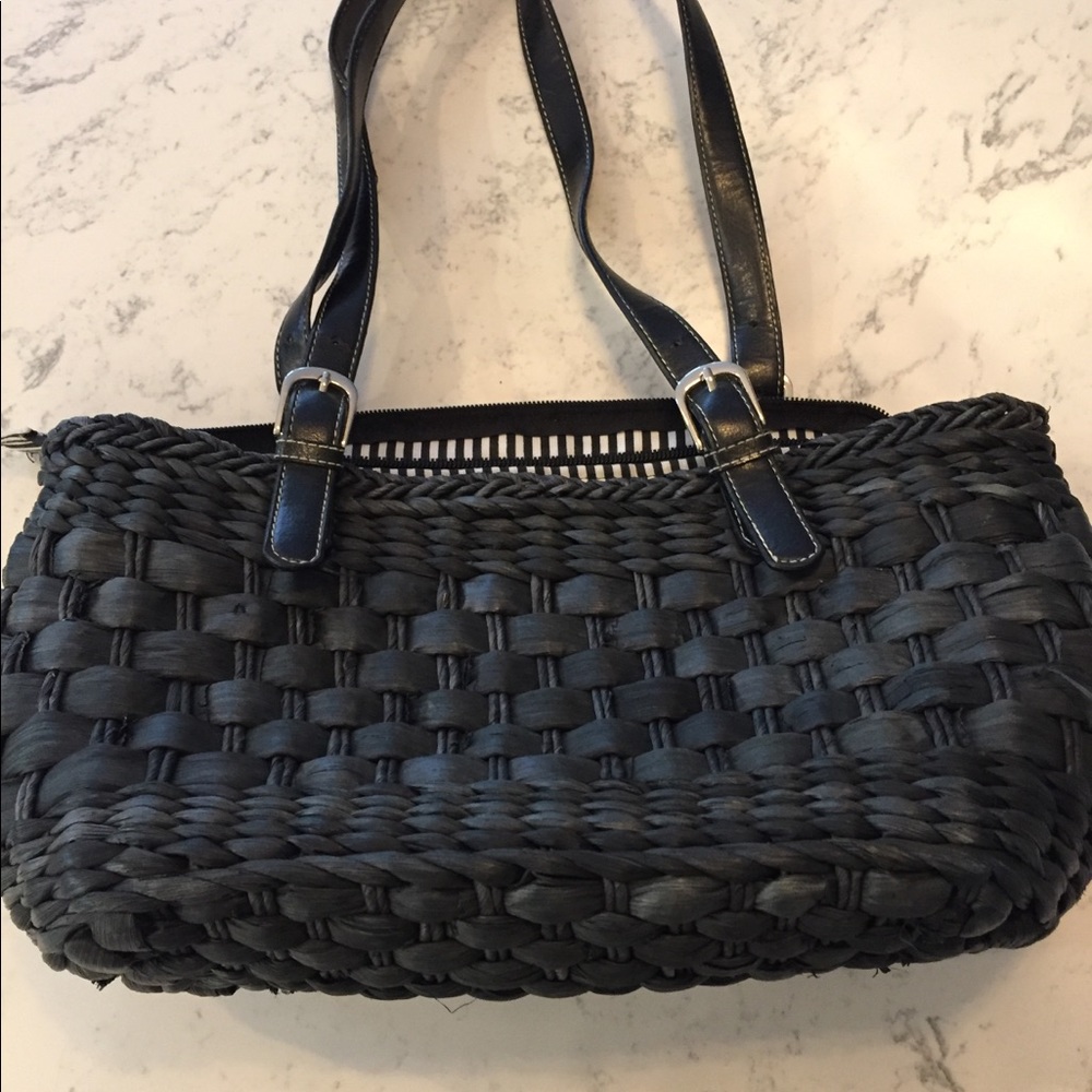 Cute black straw bag